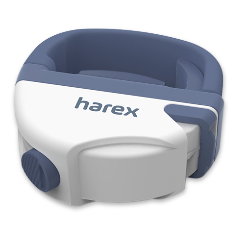 Illustration of HAREX® Premium-Gerät zur Kontrolle von männlicher Harninkontinenz, a solution for male urinary incontinence.